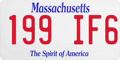 MA license plate 199IF6