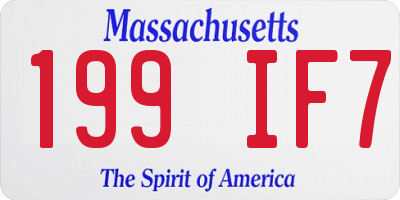 MA license plate 199IF7