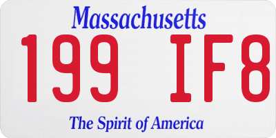 MA license plate 199IF8