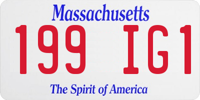 MA license plate 199IG1