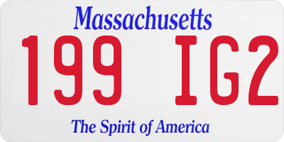 MA license plate 199IG2