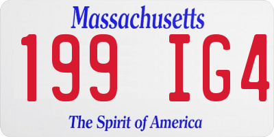 MA license plate 199IG4