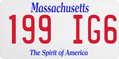 MA license plate 199IG6