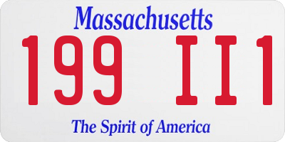 MA license plate 199II1