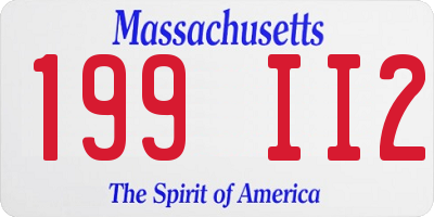 MA license plate 199II2