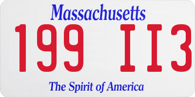 MA license plate 199II3