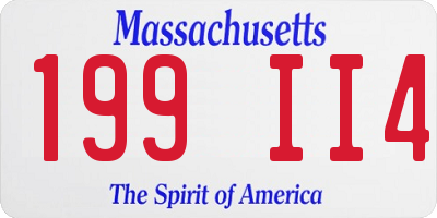 MA license plate 199II4