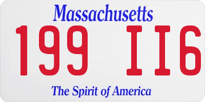 MA license plate 199II6