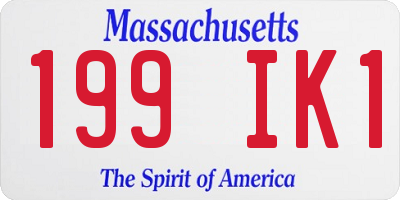 MA license plate 199IK1