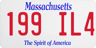 MA license plate 199IL4
