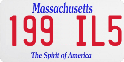 MA license plate 199IL5