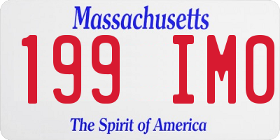 MA license plate 199IM0