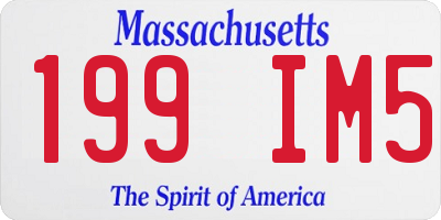 MA license plate 199IM5