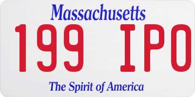 MA license plate 199IP0