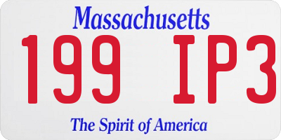 MA license plate 199IP3