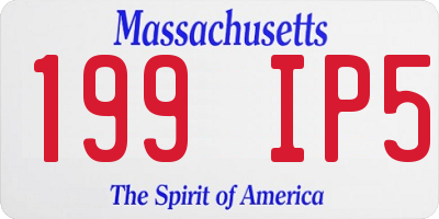 MA license plate 199IP5