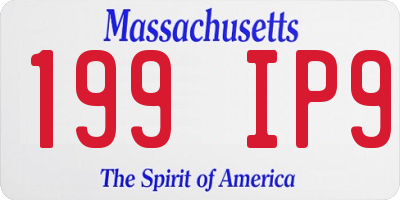MA license plate 199IP9