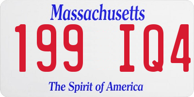 MA license plate 199IQ4