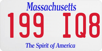 MA license plate 199IQ8