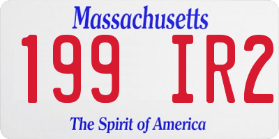 MA license plate 199IR2