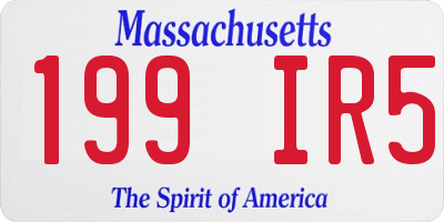 MA license plate 199IR5