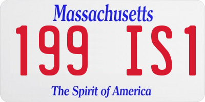 MA license plate 199IS1