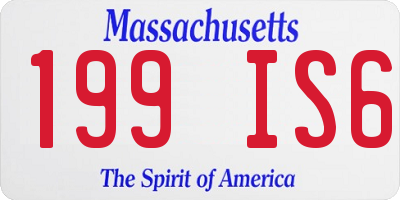 MA license plate 199IS6