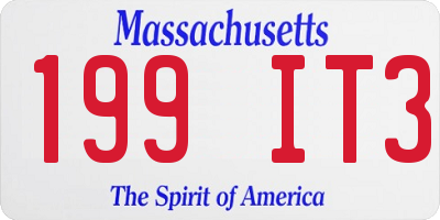 MA license plate 199IT3