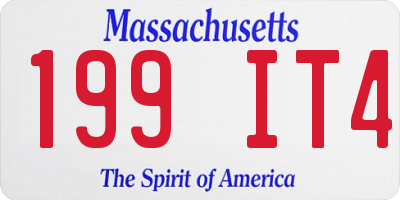 MA license plate 199IT4
