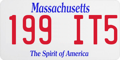 MA license plate 199IT5