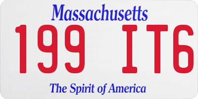 MA license plate 199IT6