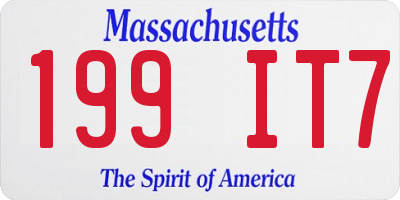 MA license plate 199IT7