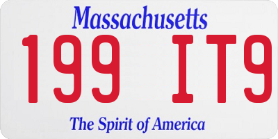 MA license plate 199IT9