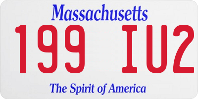 MA license plate 199IU2