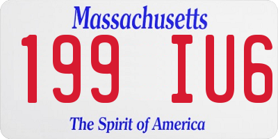 MA license plate 199IU6
