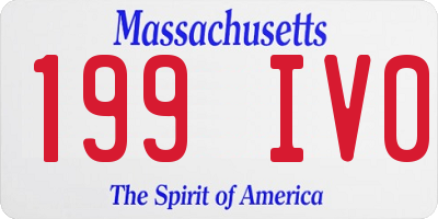 MA license plate 199IV0