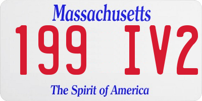 MA license plate 199IV2