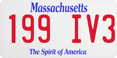 MA license plate 199IV3