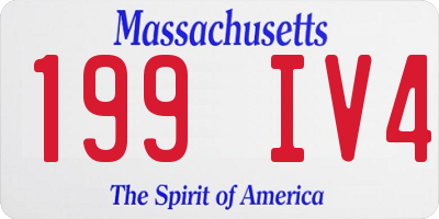 MA license plate 199IV4
