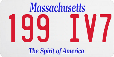 MA license plate 199IV7