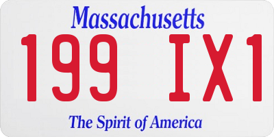 MA license plate 199IX1