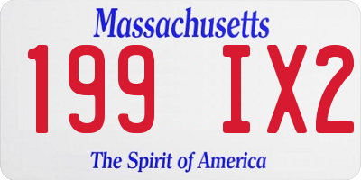 MA license plate 199IX2