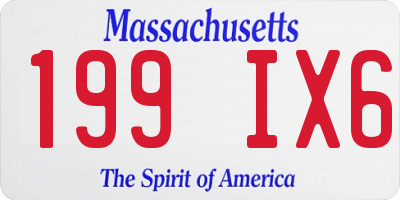 MA license plate 199IX6