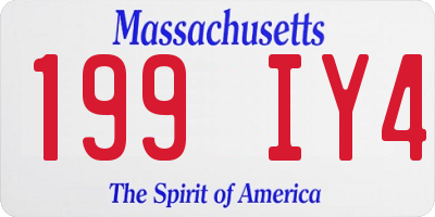 MA license plate 199IY4
