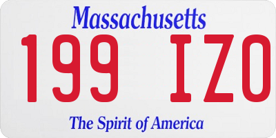 MA license plate 199IZ0