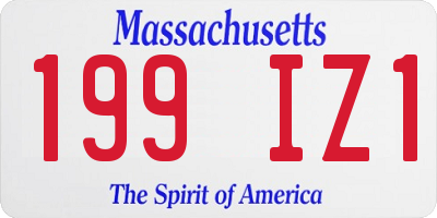 MA license plate 199IZ1