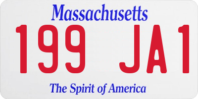 MA license plate 199JA1