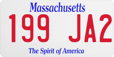 MA license plate 199JA2