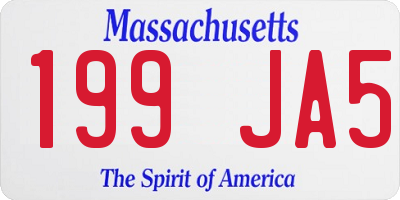 MA license plate 199JA5