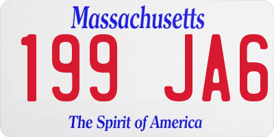 MA license plate 199JA6